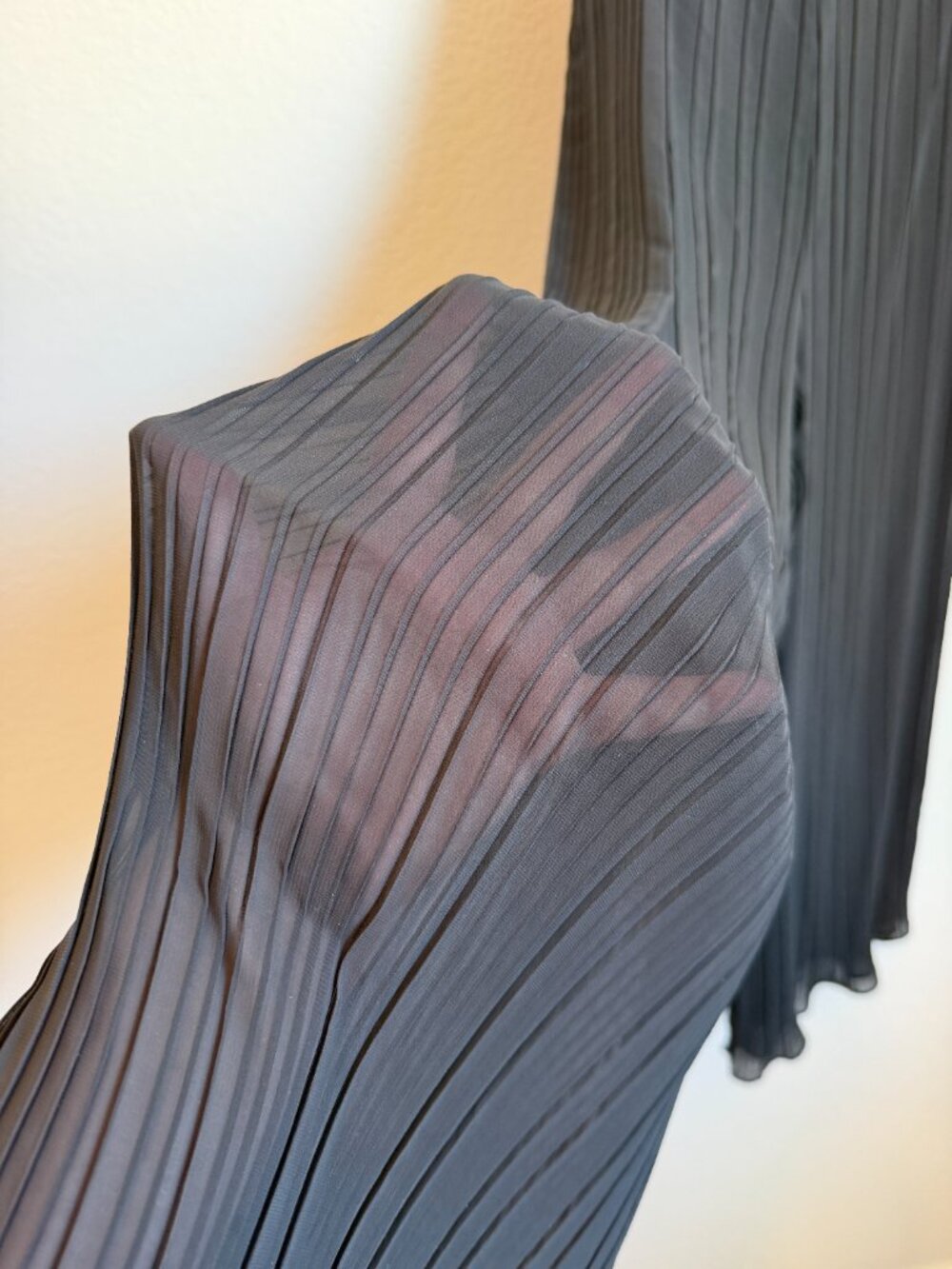 Victoria's Secret Black Sheer Pleated Wide Leg Pants Swim Cover-Up Vacation - Picture 3 of 9